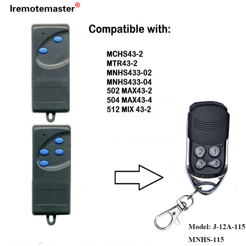 Pou 502 MAX43-2, 504 MAX43-4 Ranplasman Remote 433,92mhz Garaj Pòt Kontwòl Remote