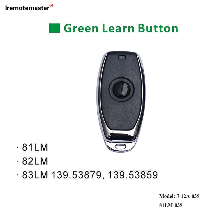 Pou 81LM 82LM 83LM Green Learn bouton 390MHz Garaj pòt kontwòl remote