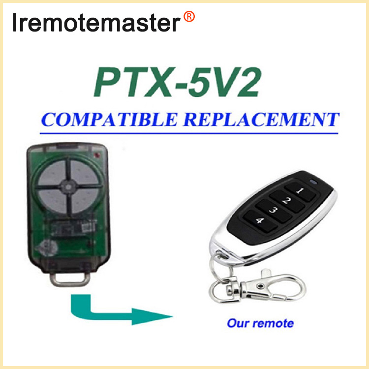 Pou PTX5V2 PTX-5 Ranplasman Garaj Pòt Remote 433.92MHz