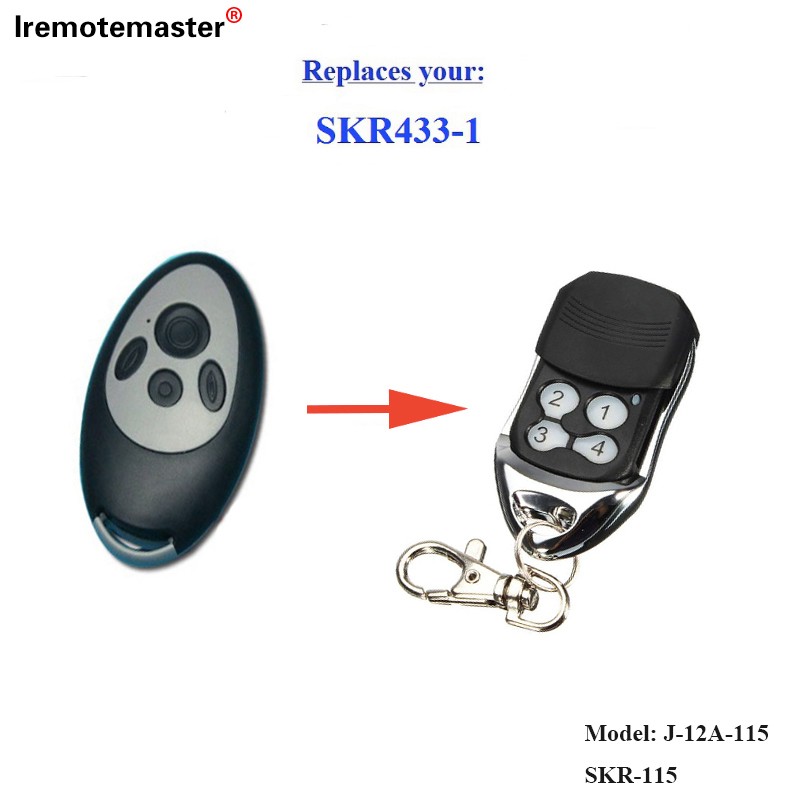 Pou SKR433-3 ranplasman pòt garaj remote kontwòl woule kòd 433,92mhz